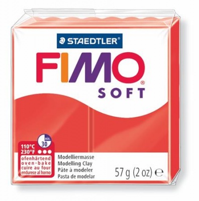 Modelovacia hmota, 57 g, polymérová, FIMO "Soft", indiánska červená