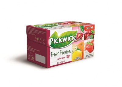 Ovocný čaj, 20x2 g, PICKWICK "Fruit Fusion červené variácie", jahoda-smotana, citrus-baza, magic višňa, brusnica-malina