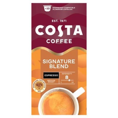 Kávové kapsule, kompatibilné s Nespresso®, 10 ks, COSTA, "Signature Blend Espresso"