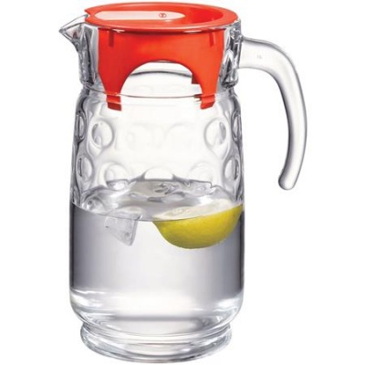 Sklenený džbán, s vekom, sklo, 1,5 l