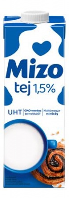 Mlieko, trvanlivé, s uzáverom, 1,5%, 1 l, MIZO