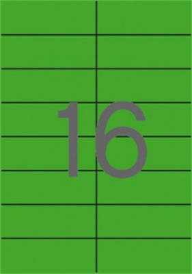 Etikety, 105x37 mm, farebné, APLI, zelené, 1600 etikiet/bal
