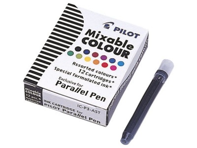 Náplň do plniacich, PILOT "Parallel Pen", 12 rôznych farieb