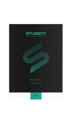 Zošit, A4, linajkový, 32 listov, ICO "Student Premium", čierny
