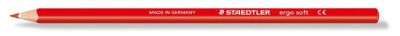 Farebná ceruzka, trojhranná, STAEDTLER "Ergo Soft 157", červená