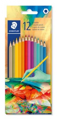 Farebné ceruzky, sada, šesťhranné, STAEDTLER "175 C", Multiverzum 2, 12 rôznych farieb