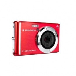 Fotoaparát, kompaktný, digitálny, AGFA "DC5200", červená
