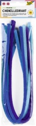 Žinilkové drôtiky, 50 cm, FOLIA "Colour Tone Mix", 10 odtieňov modrej farby