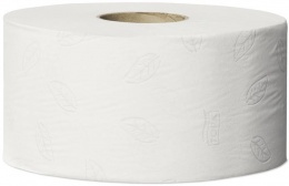 Toaletný papier, T2 systém, 2 vrstvový, priemer: 18,8 cm, Advanced, TORK "Mini Jumbo", biely