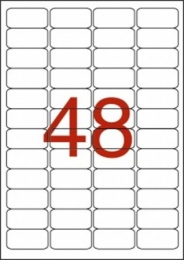 Etikety, 45,7x21,2 mm, polyester, odolné voči poveternostným podmienkam, zaoblené rohy, biela, APLI, 960 etikiet/bal