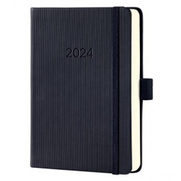 Zápisník, A6, denný, 2024, tvrdý obal, SIGEL "Conceptum", čierna