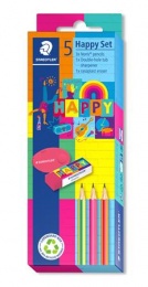 Písacie potreby, sada,STAEDTLER® "Happy set 61 SC3", mix farieb