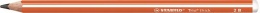 Grafitová ceruzka, 2B, trojhranná, hrubá, STABILO "Trio thick", oranžová