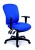 Kancelárska stolička, s opierkami, čalúnená, čierny podstavec, MaYAH "Comfort", modrá