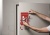 Informačný panel, A4, magnetický, DURABLE "DURAFRAME® MAGNETIC SECURITY", červený-biely