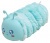 Peračník, na zips, kožušinovo-silikónový, EXACOMPTA "Caterpillar", mix farieb