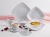 Mokka súprava, porcelán, hranatá, 9 cl, 6 ks sada, ROTBERG, "Quadrate", biela