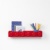 Nástenná polica, LEGO „Brick 6“, červená