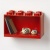 Polica, LEGO "Brick 2x4", červená