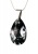 Náhrdelník, so SWAROVSKI® krištáľom, prívesok kvapka, Black Diamond, 16mm, ART CRYSTELLA