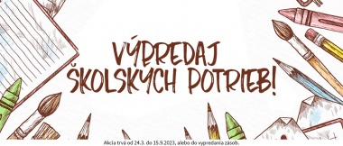 Výpredaj školských potrieb!
