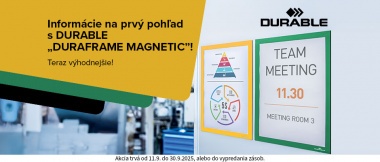 Informácie na prvý pohľad s DURABLE „DURAFRAME MAGNETIC”!